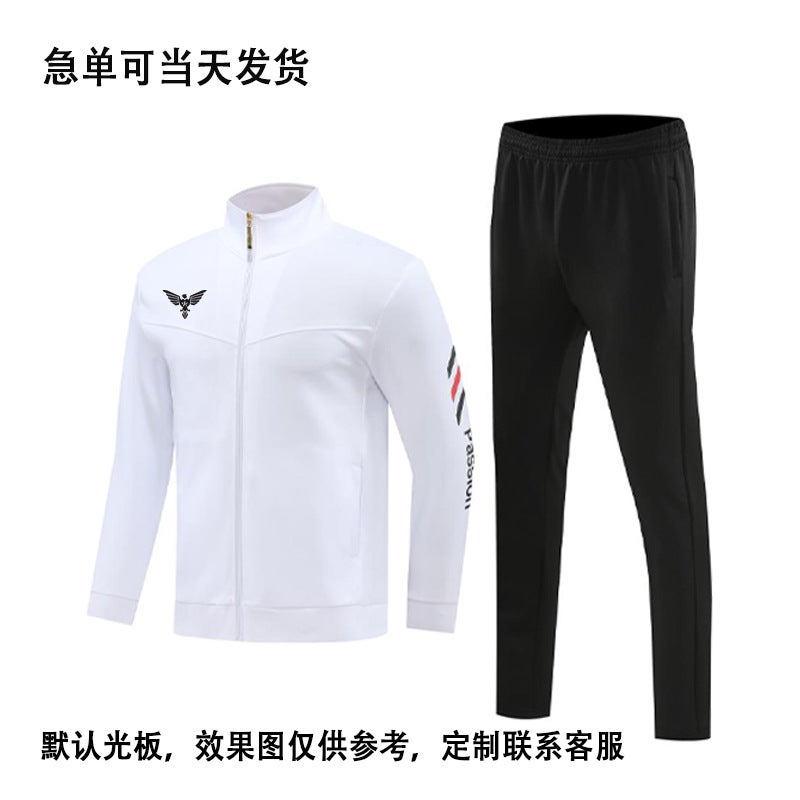 Source Manufacturers New Sports Suit Men'S And Women'S Long Sleeve Trousers Children'S Training Appearance Clothes Coat Printing - Image 3